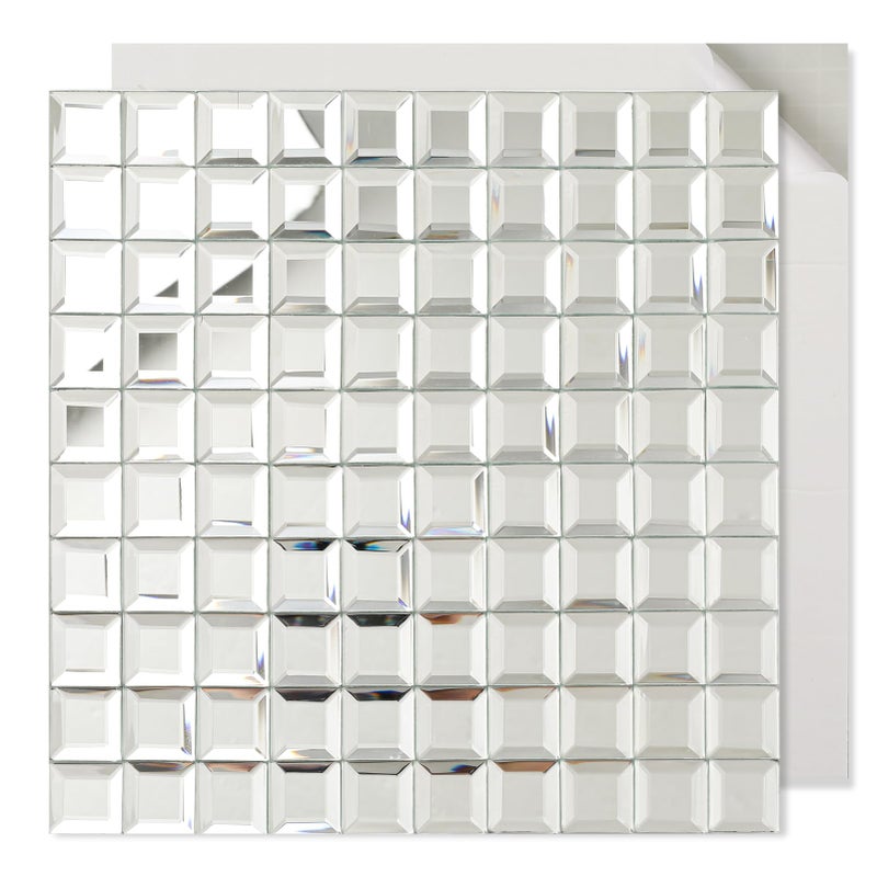 Diflart Mirror Glass Mosaic Tile Crystal Diamond Mosaic Tile 0.51x0.34 Inch Sample - Image 1